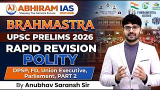 DPSP, Fundamental Duties &amp; Parliament | UPSC Polity Rapid Revision Part 2 | #upsc2026  #upscprelims