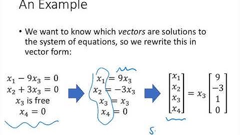 Linear Algebra - Lecture 10 - Homogeneous Linear Systems