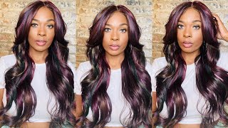 $25 For Oil Slicked Hair | Laude & Co Synthetic HD Deep Part Lace Wig - UGL007 BECKY