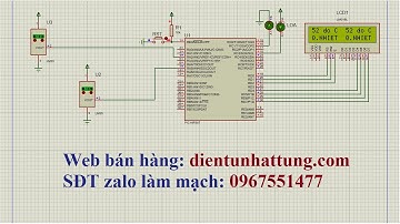 LCD1602 4bit, Giao tiếp 2 LM35 + cảnh báo Loa + Led, Lập trình Vi điều khiển