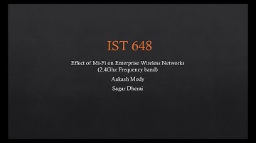 IST 648: Effect of Mi Fi on Enterprise Wireless Networks