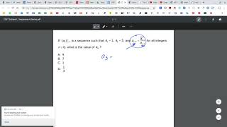 CSET Subtest I: Term of a Sequence