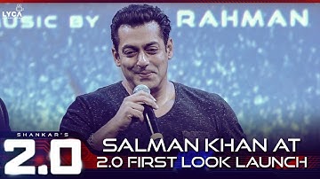 Salman Khan at 2.0 First look Launch | Lyca Productions