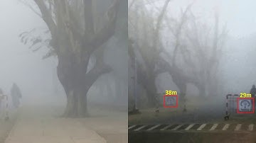 Increase in visibility after removing fog from a video