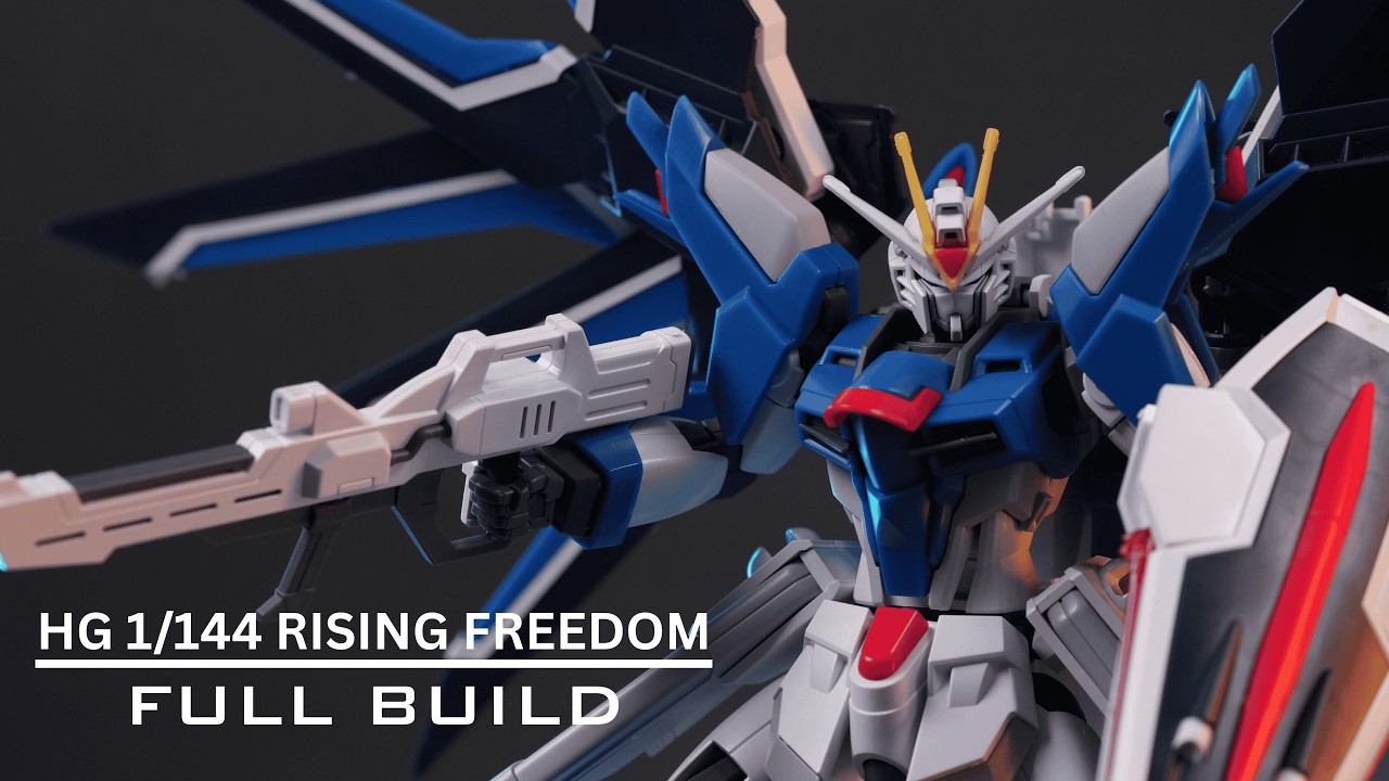 The Chaotic Beauty of HG Rising Freedom | ASMR Build (Sticker Hell)