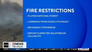 Plumas National Forest lowers some fire restrictions