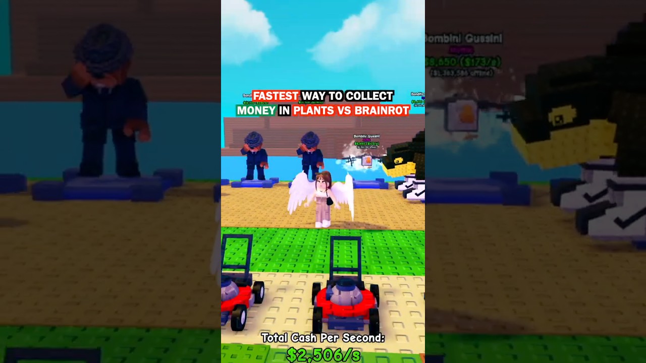 FASTEST WAY to collect your MONEY in Plants VS Brainrots 