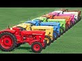 Tractor of Washing ! Transport With Colors -  Massey Ferguson Tractor | Farming Simulator 22  -