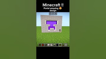 New Portal design in Minecraft 🏗️ | Easy Tutorial #Shorts #minecraft #gaming