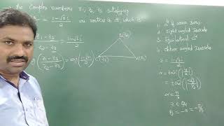 Complex numbers- Equilateral triangle problem
