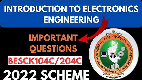 Vtu Introduction To Electronics And Communication Important Questions To pass🔥💯