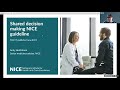 Implementing shared decision making: Putting NICE guidance into practice virtual event