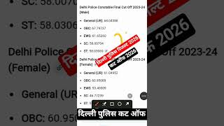 DELHI POLICE CUT OFF 2025 |DELHI POLICE RESULT | DELHI POLICE RESULT 2025 #shorts #shorts #hindiarya