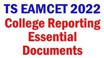 TS EAMCET 2022 FINAL PHASE ALLOTMENTS | TS EAMCET 2022 COLLEGE REPORTING CERTIFICATES