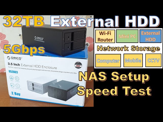 Orico NAS External Hard Drive Enclosure Review Setup Speed Test 9528U3