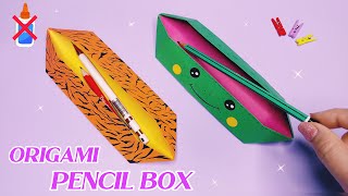 DIY Paper Pencil Case || How to make a Paper pencil Box, DIY School Crafts