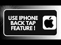 How to Use iPhone Back Tap Feature 2026