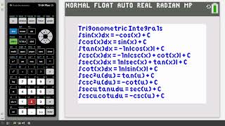 CALCEQ1 Your Calculus Formula TI84 calculator program  The calculus formulas you need screenshot 4