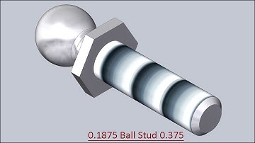 0.1875 Ball Stud 0.375 (Solid Edge Tutorial)
