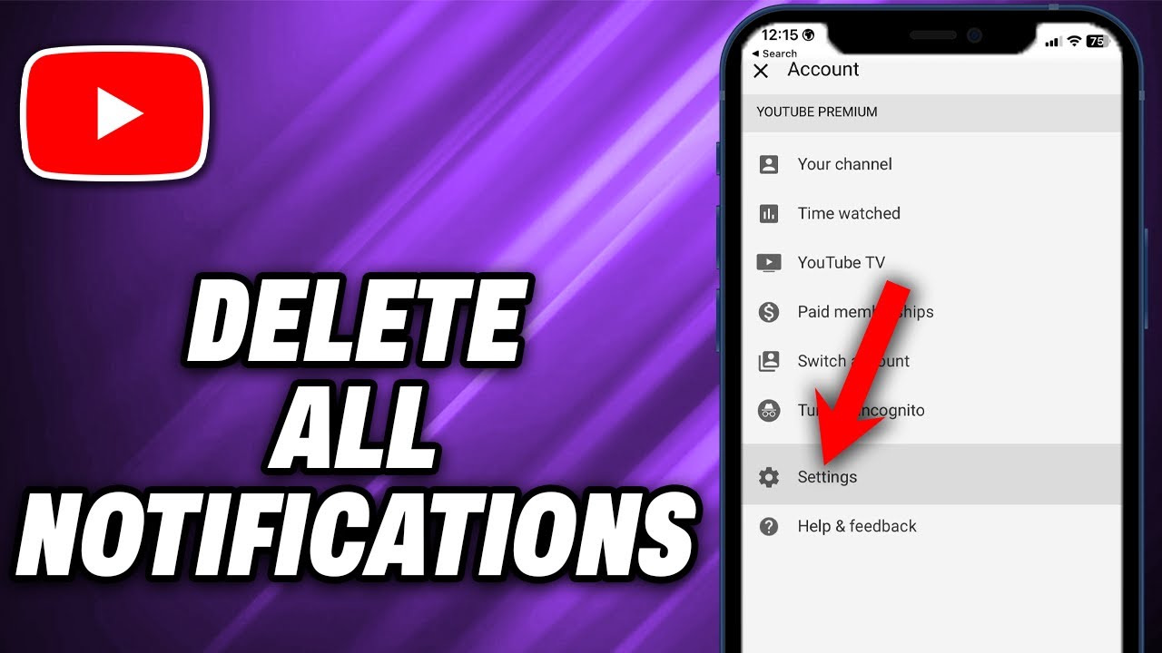 Как удалить все уведомления на YouTube