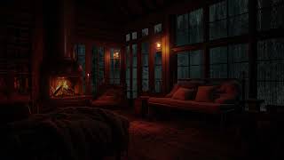 Sitting in a cozy attic cabin with rain on the window will help you relax and sleep  Rain sound