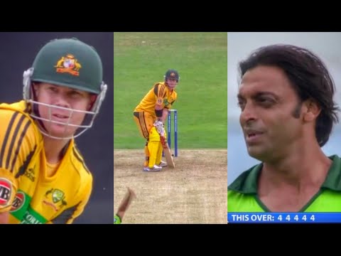 5 Fours in a Row | David Warner Smashes Shoaib Akhtar | Pak vs Aus 2010 HD* |