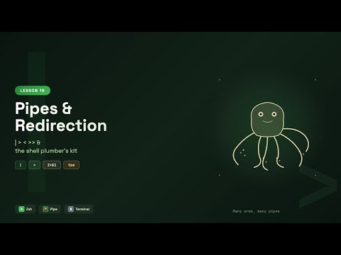 Pipes & Redirection in Zsh — Complete Guide for Beginners  #16