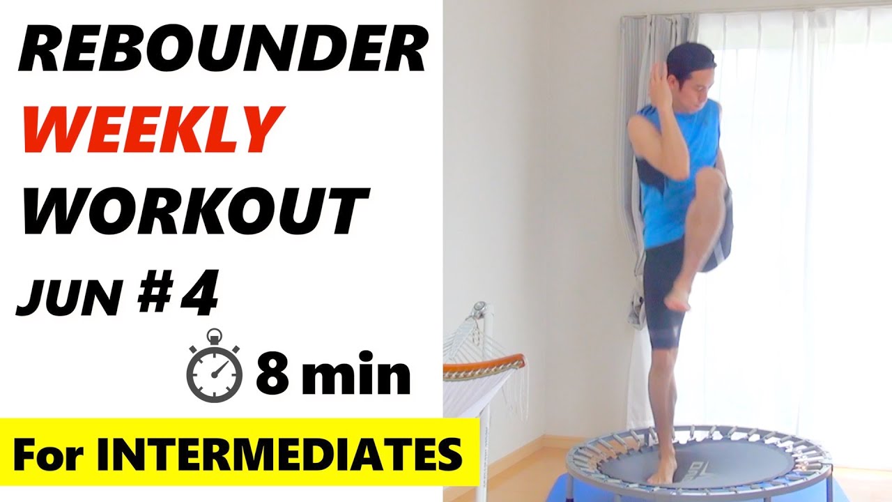 【8min Rebounder Weekly WORKOUT 8】NO REST｜Mini Trampoline fitness For