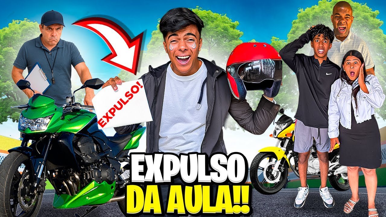 ESTEVÂO FOI EXPULSO DA AULA DE MOTO! E AGORA COMO VAI TIRAR CARTEIRA DE MOTO?😱