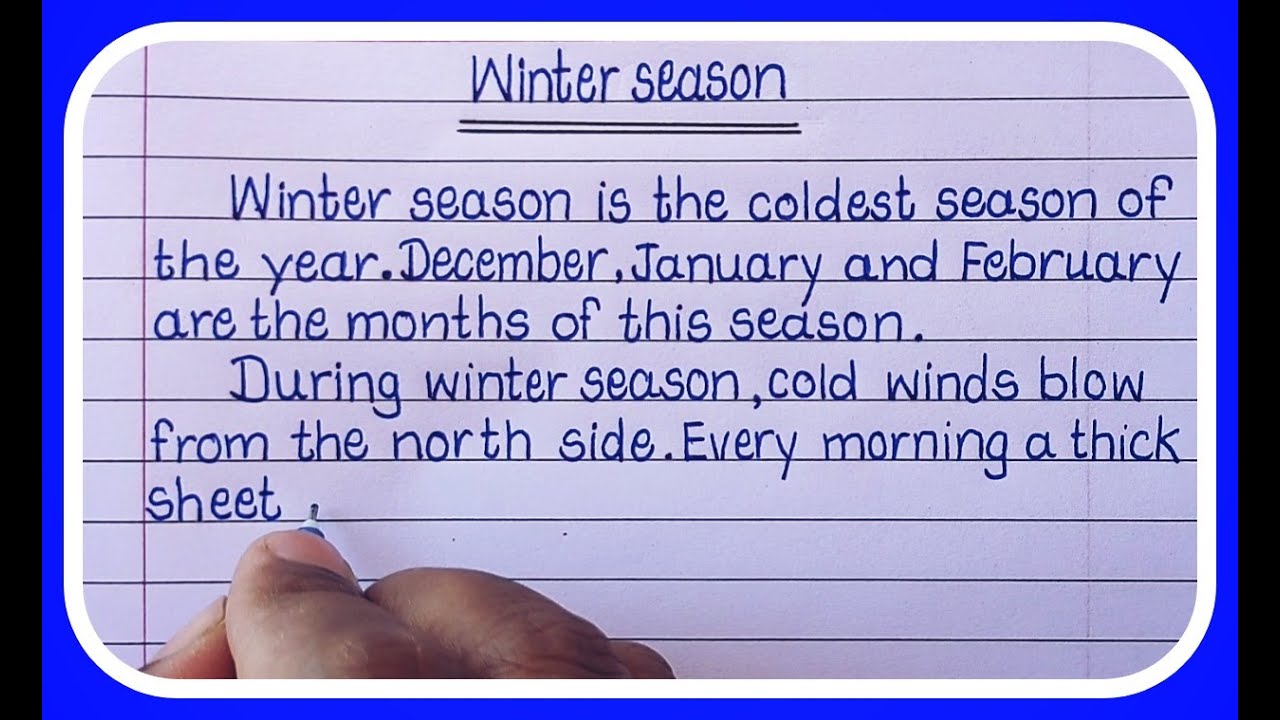 an essay on winter season