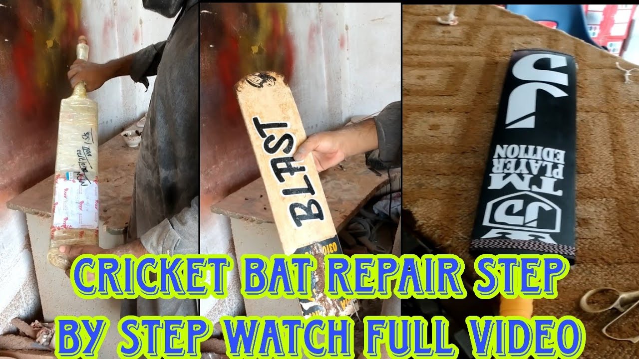 How we can repair cricket bat repair bat step by step like an subscribe ...