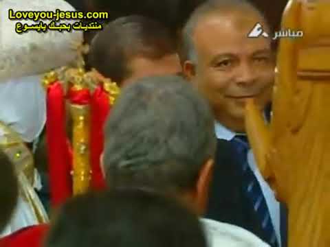 اخر قداس عيد الميلاد المجيد 2012 بالكاتدرائية المرقسية بالعباسية لقداسه البابا شنوده الثالث