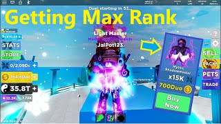 Getting Max Rank!!⭐Mythic Shadowmaster⭐X10 All Stats!! - Ninja Legends screenshot 1