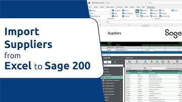 How to Import Suppliers from Excel to Sage 200