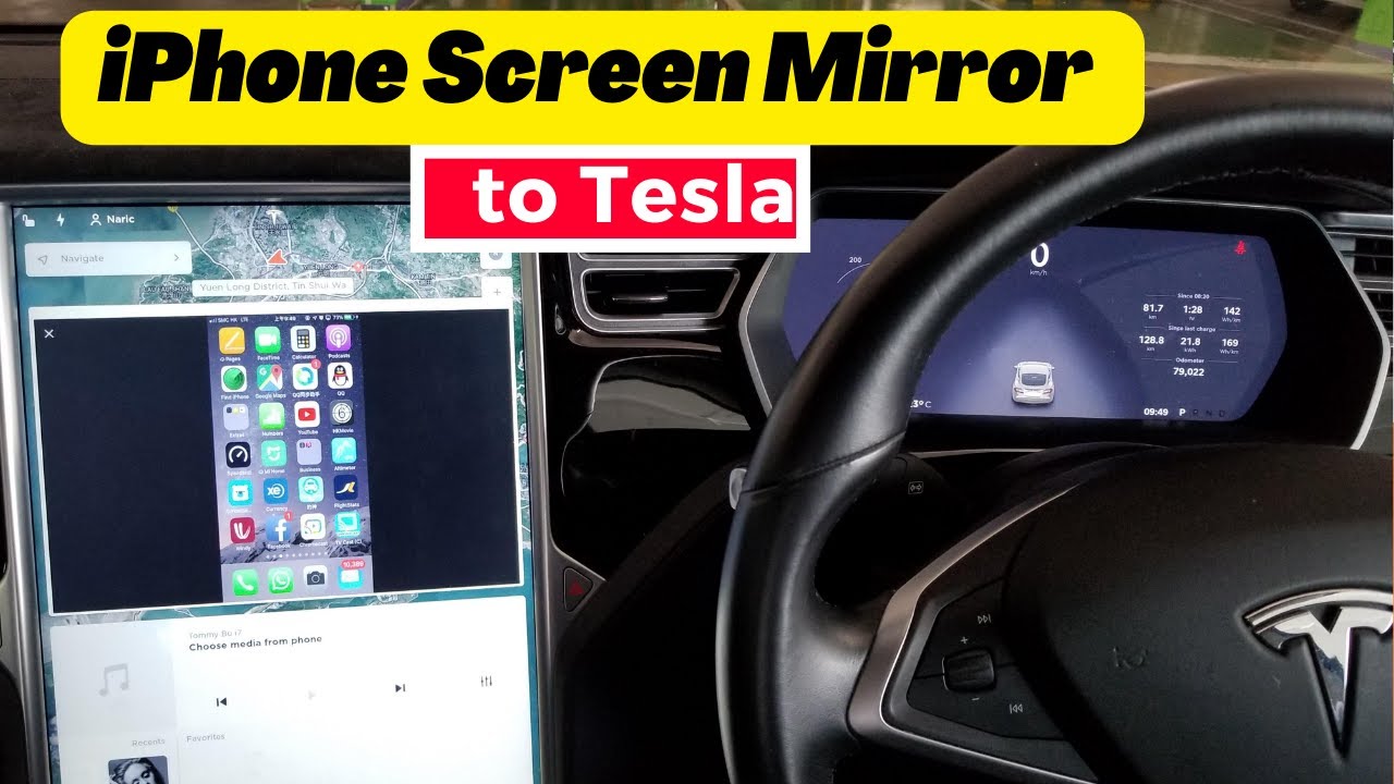 Replica  How to Screen Mirror iPhone to Tesla  Replica   AndroidiPhone Screen Mirror to Tesla