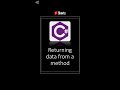 Returning Data from a Method in C-Sharp (C#) - tech4sln