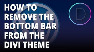 Divi Theme – Remove Elegant Themes bottom bar from the Divi theme