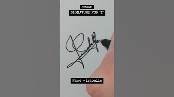 Signature for I | Isabelle | SBtellME Calligraphy and Handwriting #shorts #signature #calligraphy