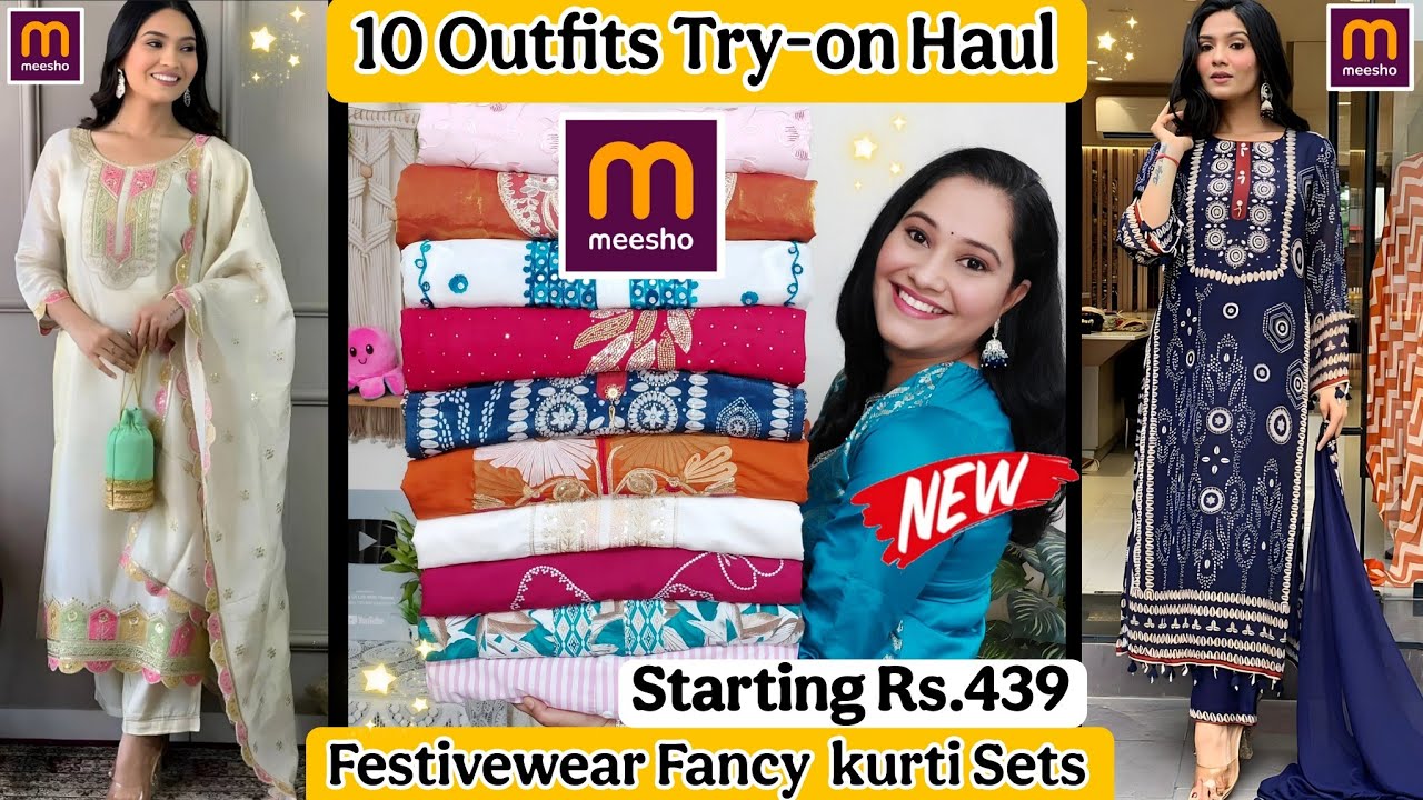Meesho kurti Sets Haul✨️STARTS RS.439✨️Party/Dailywear kurti Sets,Dresses Haul✨️Meesho Sale Haul