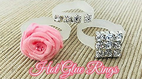 DIY-Hot glue gun rings/ how to make easy rings at home