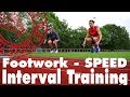 5 minutes for speed  badminton footwork offcourt interval training