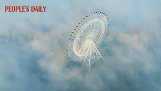 Sea of clouds occurred in Ningbo, forming a spectacular view for the visitors on the Ferris wheel.