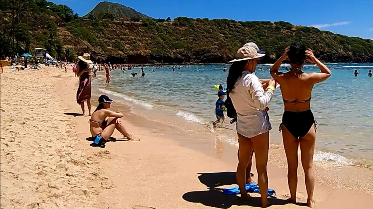 video phone beyonce mp3 Walking on Hanauma Bay Beach with Wide Angle HD Camera, Island of Oahu, Honolulu, Hawaii