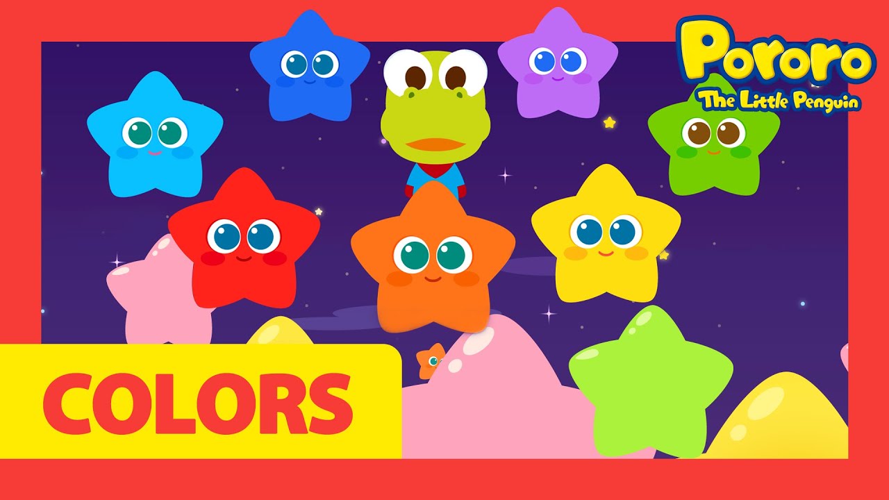 Pororo Colors | #3 Twinkle Twinkle Rainbow Star | Learn Colors for Kids | Pororo Nursery Rhymes