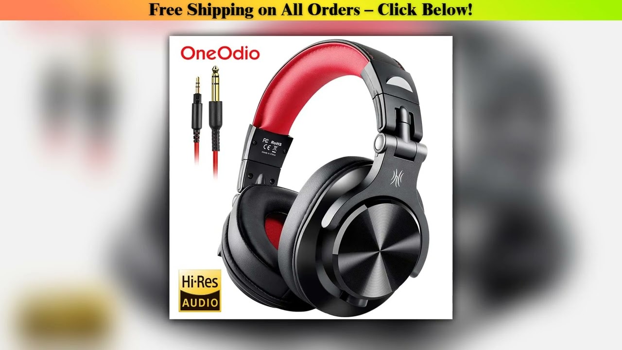 Oneodio A71 Wired Over Ear HiFi Headphones With Mic Studio DJ Headphone Professional Monitor