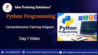 Python Programming Day 1 Video on 27th September 2026. Call/WhatsApp on 9133190573 to Enroll Update