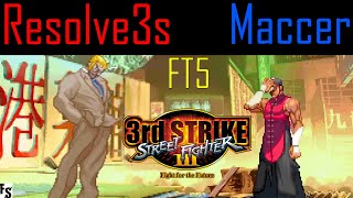 Street Fighter III: Third Strike - Resolve3s [Urien] vs Maccer [Yun] (Fightcade FT5)
