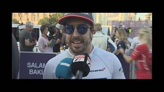Entrevista Fernando Alonso P9 Post Baku F12017