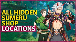 All 12 Sumeru Hidden Shop Locations Blueprints, Recipes & Materials Genshin Impact 3.0