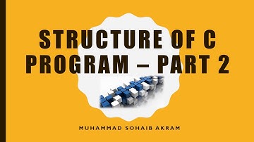 Basic Structure of C Program (Continued) ICS Part 2